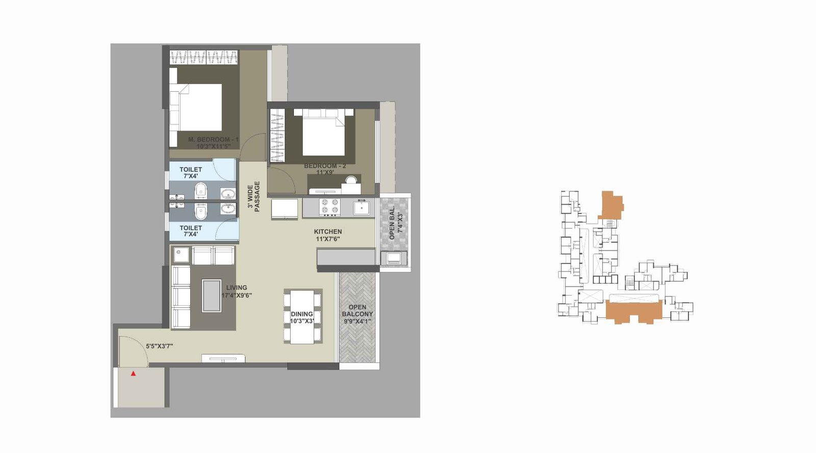 Sector-Green-Floor-Plan-D-Wing-2-bhk-type-2